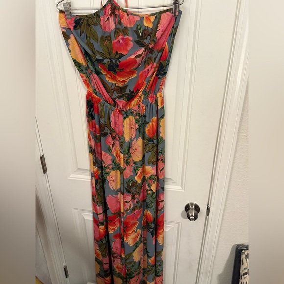 Show Me Your MuMu Womens Jennifer Jumpsuit Floral Sz M Halter Neck Wide Leg - Picture 10 of 11